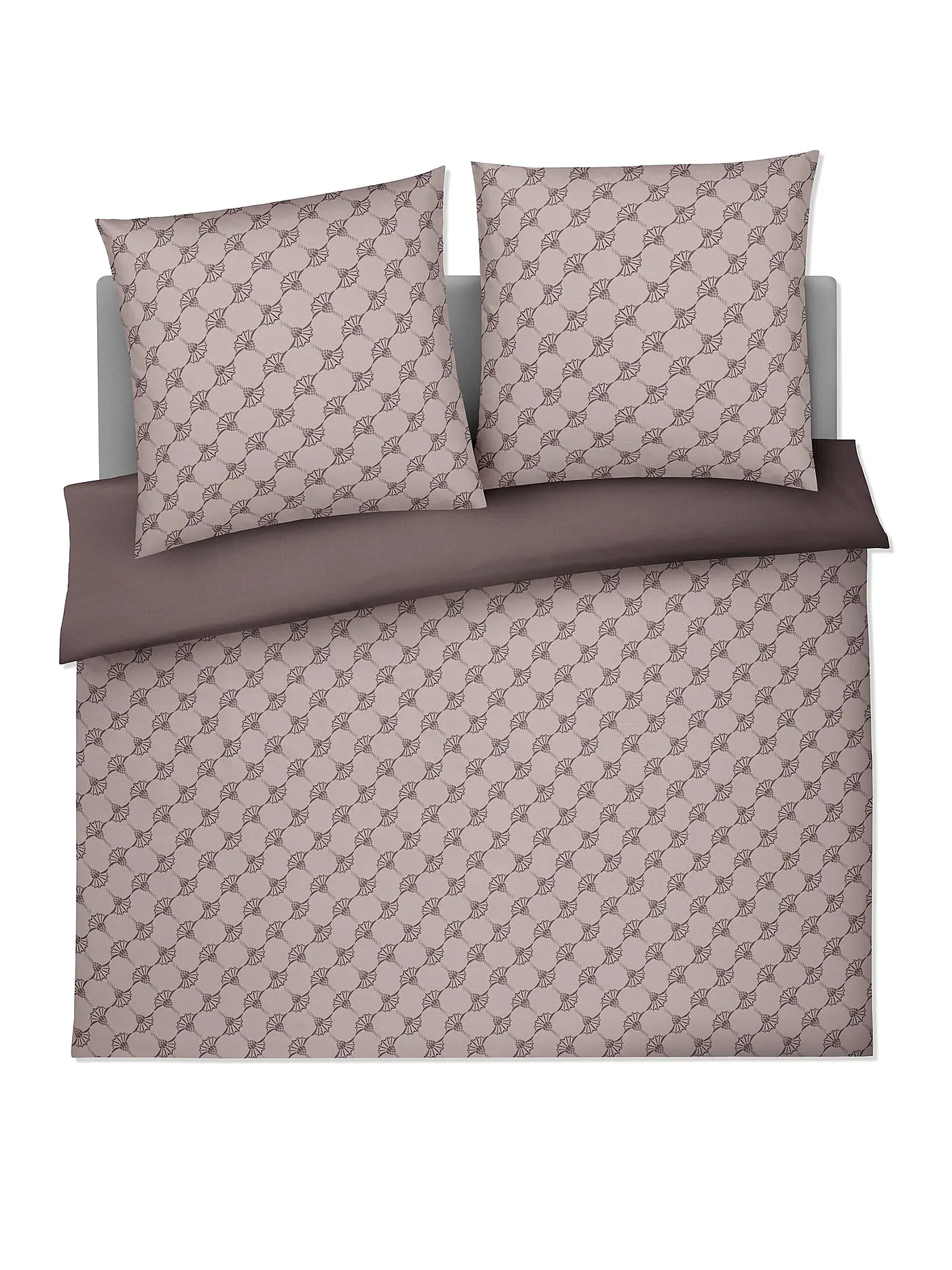 JOOP | Satin Bettwäsche 2x 70x90cm/200x200cm CORNFLOWER DOUBLE Grau | 